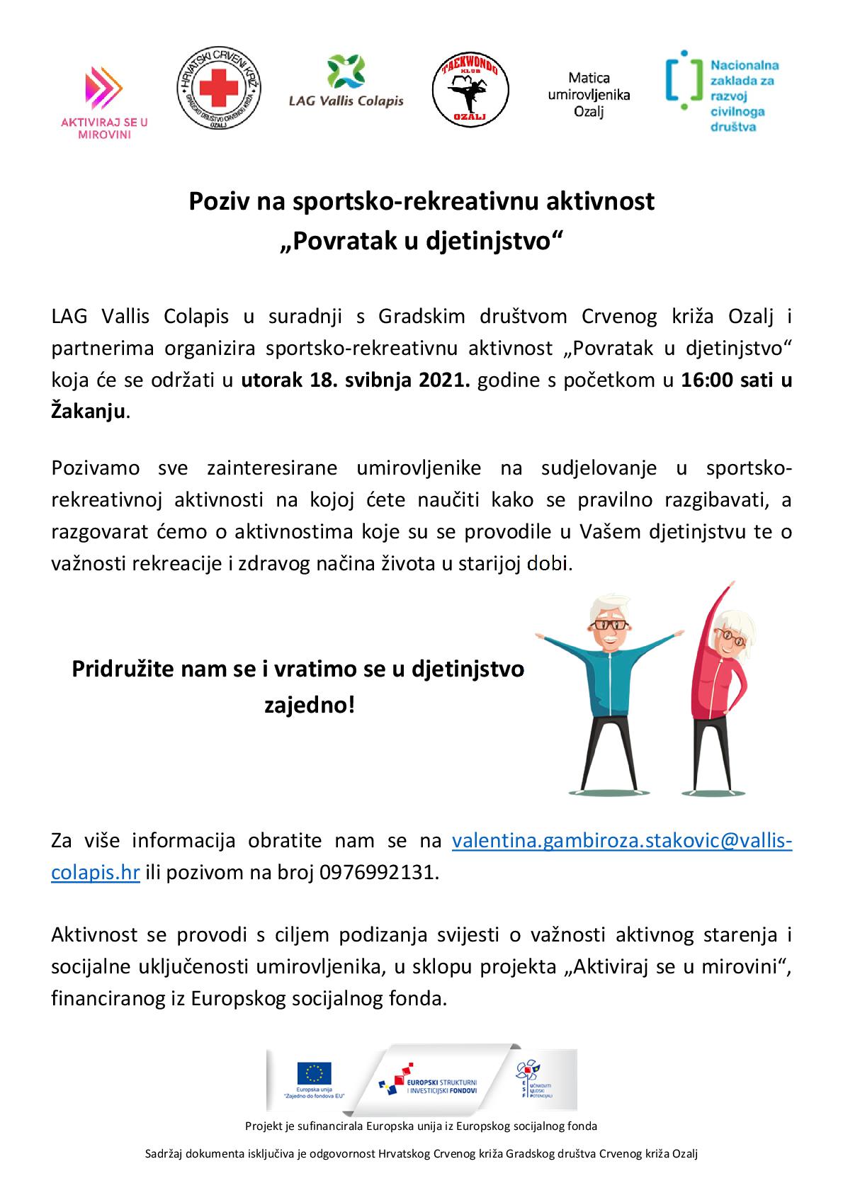 Poziv na sportsko rekreativnu aktivnost Povratak u djetinjstvo 18.5.2021. 001